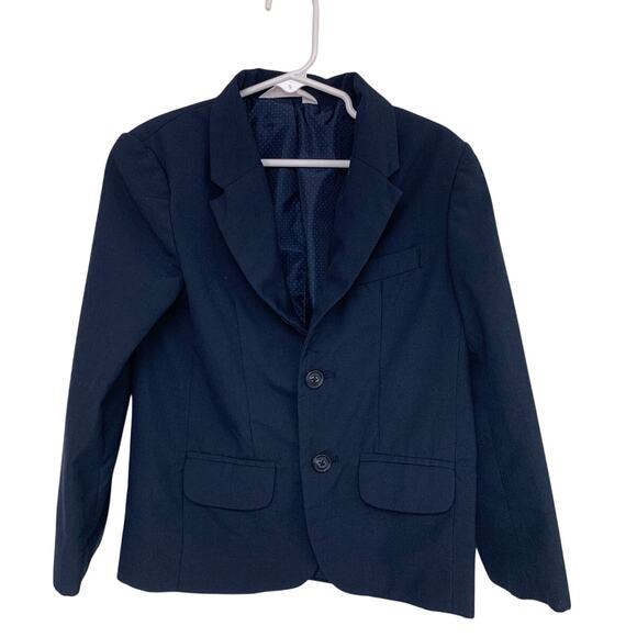 New Cat & Jack Boys Size 4 Navy Blue Two Button Classic Suit Blazer Jacket - Picture 1 of 3